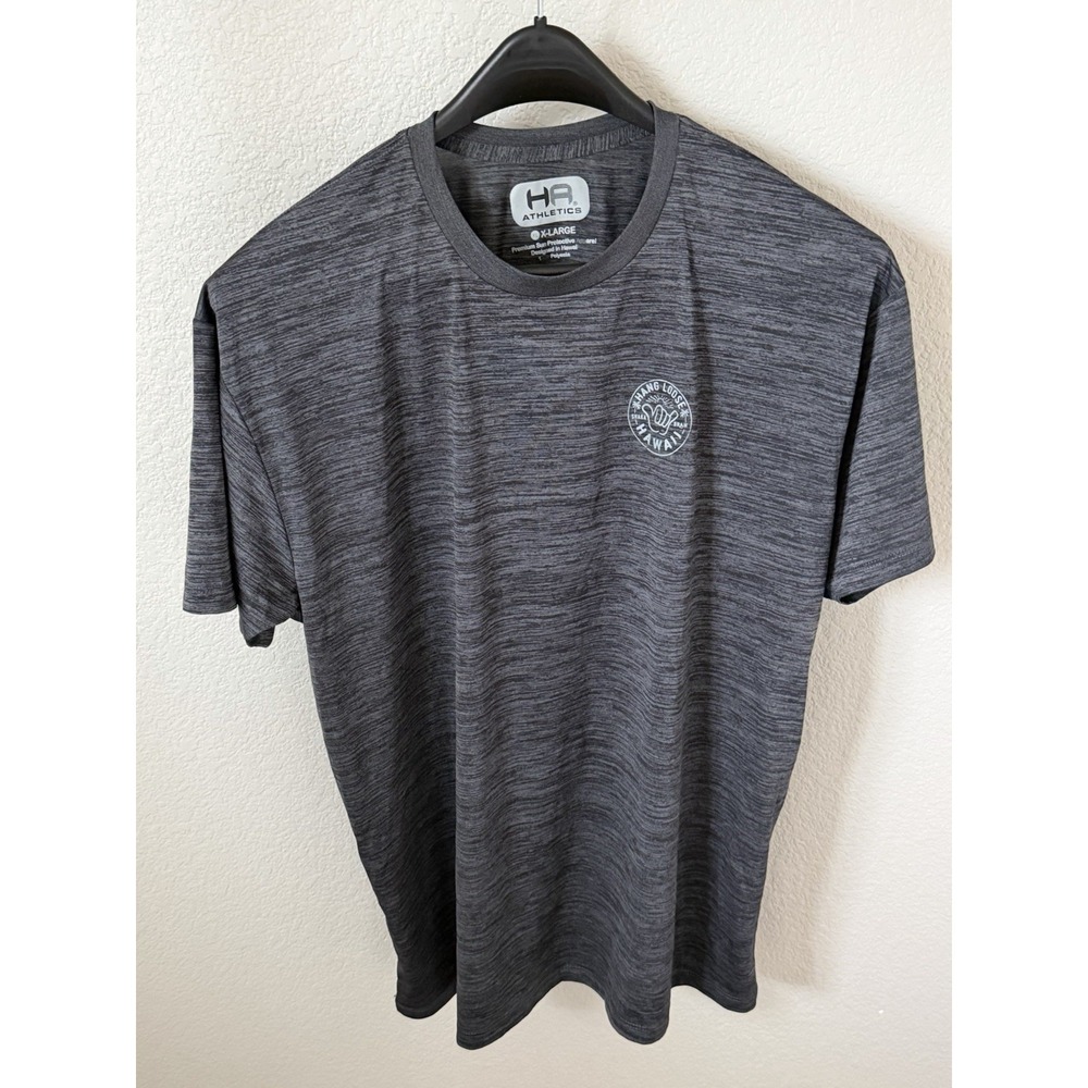 HA Athletics Hang Loose Hawaii Gray Heather XL Men's‎ Sun Protective T-Shirt